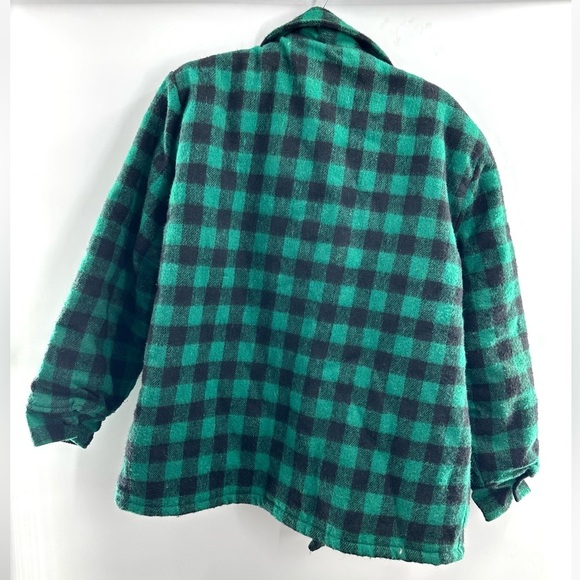 Vintage Northern Summit Plaid Flannel Sherpa Lined Full Zip Wool Work Jacket - Picture 2 of 7